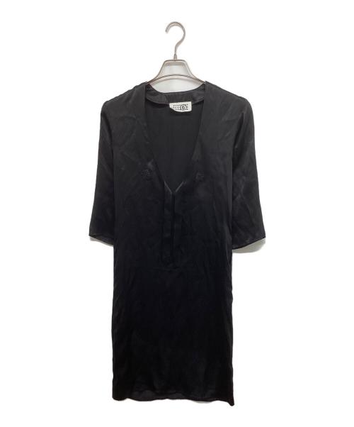 MM6 Maison Margiela（エムエムシックスメゾンマルジェラ）MM6 Maison Margiela (エムエムシックス メゾンマルジェラ) シルクワンピース ここのえ期 ブラック サイズ:Sの古着・服飾アイテム
