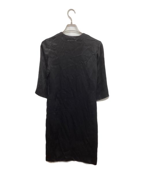 MM6 Maison Margiela（エムエムシックスメゾンマルジェラ）MM6 Maison Margiela (エムエムシックス メゾンマルジェラ) シルクワンピース ここのえ期 ブラック サイズ:Sの古着・服飾アイテム