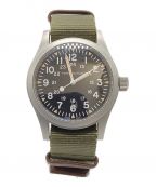 HAMILTONハミルトン）の古着「Khaki Field H694390 カーキフィールド キャンバスベルト」｜ブラック