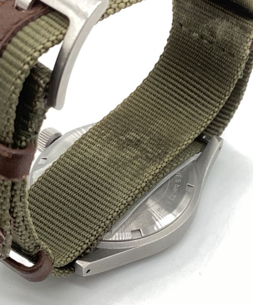 HAMILTON（ハミルトン）HAMILTON (ハミルトン) Khaki Field H694390 カーキフィールド キャンバスベルト ブラックの古着・服飾アイテム