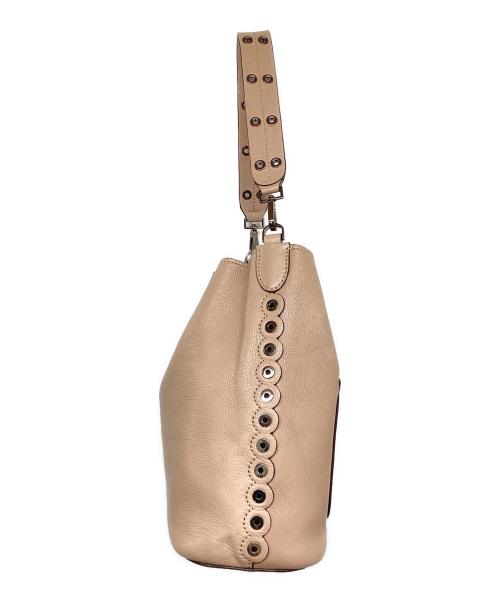 Kate Spade（ケイトスペード）Kate Spade (ケイトスペード) レザーワンショルダーバッグ ベージュの古着・服飾アイテム