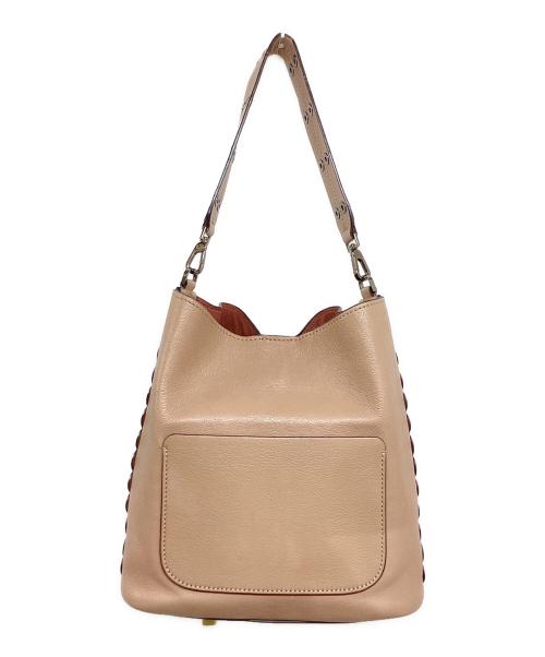 Kate Spade（ケイトスペード）Kate Spade (ケイトスペード) レザーワンショルダーバッグ ベージュの古着・服飾アイテム