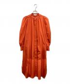 HYKEハイク）の古着「ギャザーシャツワンピース」｜オレンジ