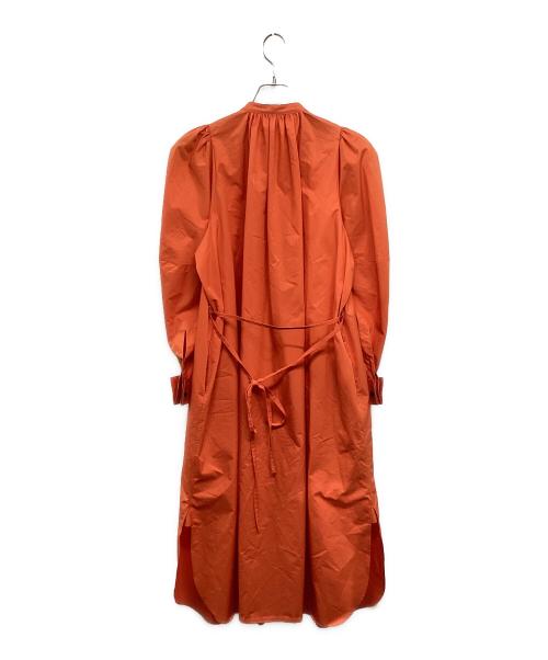 HYKE（ハイク）HYKE (ハイク) ギャザーシャツワンピース オレンジ サイズ:Sの古着・服飾アイテム