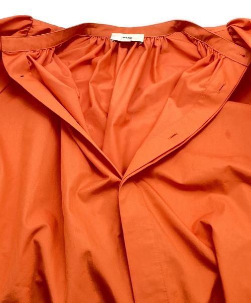 HYKE（ハイク）HYKE (ハイク) ギャザーシャツワンピース オレンジ サイズ:Sの古着・服飾アイテム