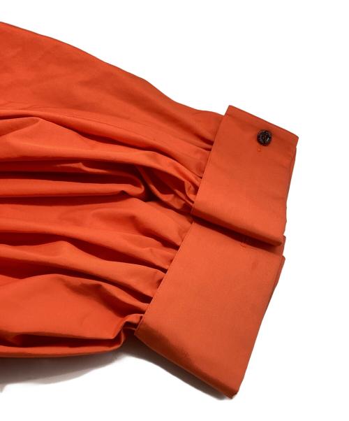 HYKE（ハイク）HYKE (ハイク) ギャザーシャツワンピース オレンジ サイズ:Sの古着・服飾アイテム