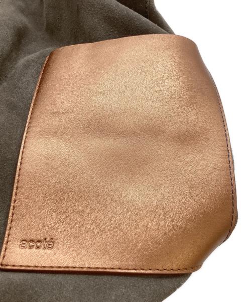 acote（アコーテ）acote (アコーテ) スエードトートバッグ グレーの古着・服飾アイテム