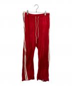 MM6 Maison Margielaエムエムシックスメゾンマルジェラ）の古着「サイドライントラックパンツ」｜レッド