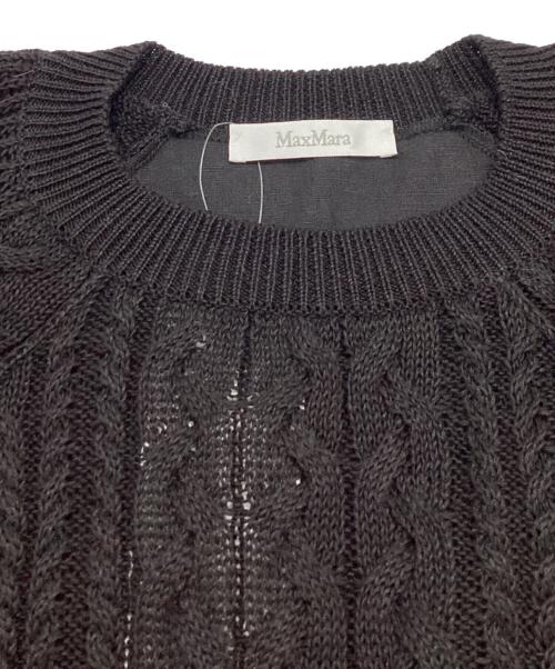 MaxMara（マックスマーラ）MaxMara (マックスマーラ) S/Sリネンニット / 13611802 6 70 ブラック サイズ:Sの古着・服飾アイテム