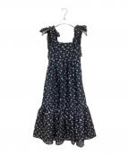 Snidelスナイデル）の古着「肩リボンジャガードキャミワンピース 24SS SWFO241095」｜ブラック