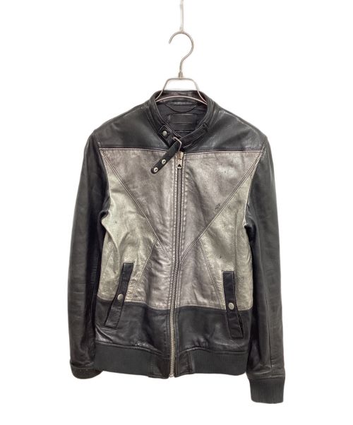 DIESEL Black Gold（ディーゼル ブラック ゴールド）DIESEL Black Gold (ディーゼル ブラック ゴールド) レザージャケット ブラック サイズ:44の古着・服飾アイテム