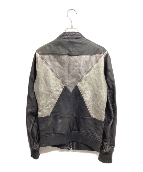 DIESEL Black Gold（ディーゼル ブラック ゴールド）DIESEL Black Gold (ディーゼル ブラック ゴールド) レザージャケット ブラック サイズ:44の古着・服飾アイテム