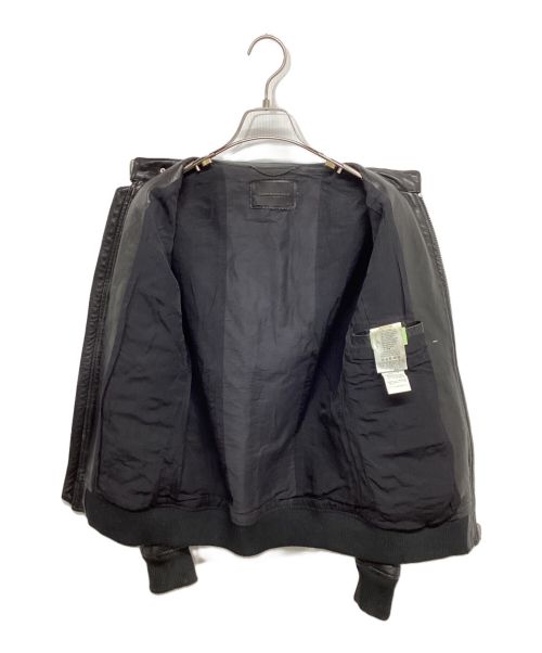 DIESEL Black Gold（ディーゼル ブラック ゴールド）DIESEL Black Gold (ディーゼル ブラック ゴールド) レザージャケット ブラック サイズ:44の古着・服飾アイテム