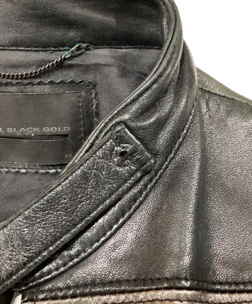 DIESEL Black Gold（ディーゼル ブラック ゴールド）DIESEL Black Gold (ディーゼル ブラック ゴールド) レザージャケット ブラック サイズ:44の古着・服飾アイテム