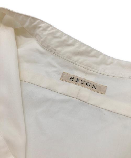 HEUGN（ユーゲン）HEUGN (ユーゲン) バンドカラーシャツ / SHIRT013 ホワイトの古着・服飾アイテム