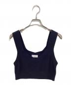HYKEハイク）の古着「C/C KNIT THERMAL BUSTIER TOP / コットンカシミヤ ビスチェ」｜ネイビー