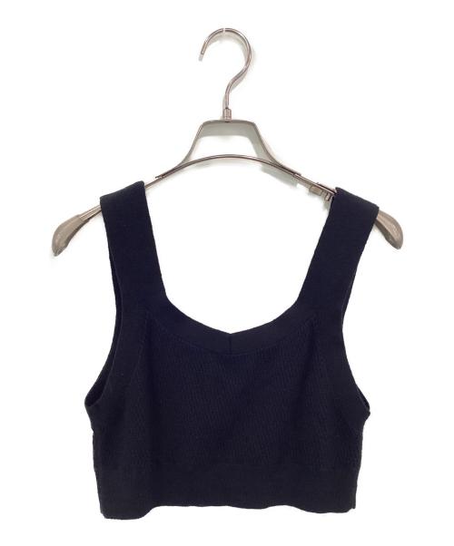 HYKE（ハイク）HYKE (ハイク) C/C KNIT THERMAL BUSTIER TOP / コットンカシミヤ ビスチェ ネイビー サイズ:不明の古着・服飾アイテム