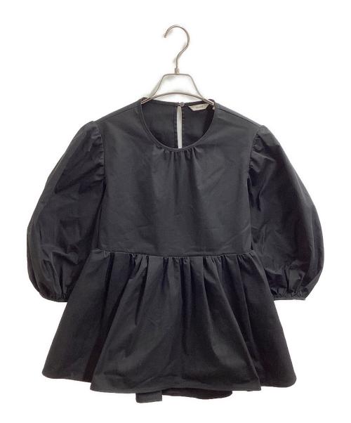 CLANE（クラネ）CLANE (クラネ) PUFF SLEEVE GATHER BLOUSE / パフショルダーギャザーブラウス / 16122-4282 ブラック サイズ:2の古着・服飾アイテム