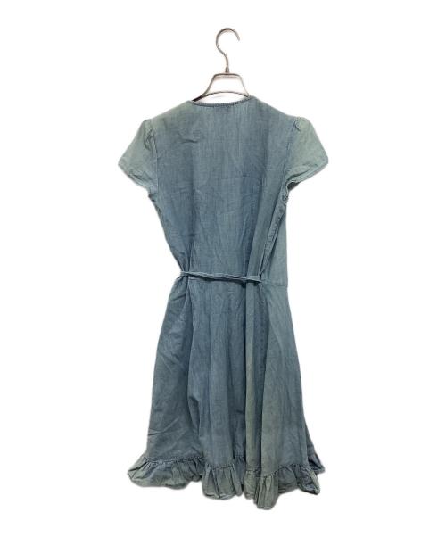 POLO RALPH LAUREN（ポロ・ラルフローレン）POLO RALPH LAUREN (ポロ・ラルフローレン) カシュクールデニムシャツワンピース インディゴ サイズ:4の古着・服飾アイテム