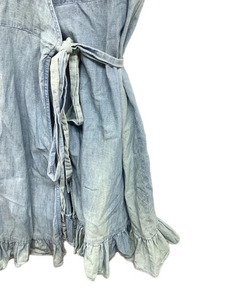 POLO RALPH LAUREN（ポロ・ラルフローレン）POLO RALPH LAUREN (ポロ・ラルフローレン) カシュクールデニムシャツワンピース インディゴ サイズ:4の古着・服飾アイテム