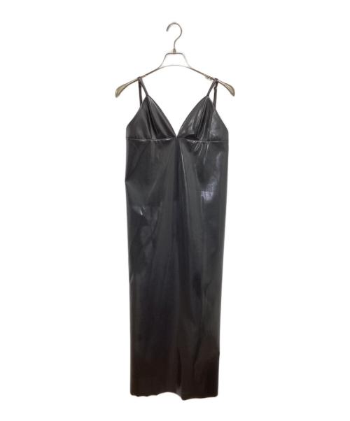 Her Praha（ハープラハ）Her Praha (ハープラハ) エコレザーキャミソールワンピース　LITMUS取扱 ブラック サイズ:不明(記入なし)の古着・服飾アイテム