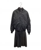 JUNYA WATANABE COMME des GARCONSジュンヤワタナベ コムデギャルソン）の古着「ドッキングMA-1ジャケット JD-J030 AD2019」｜ブラック