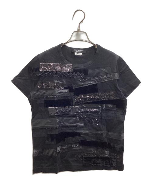 JUNYA WATANABE COMME des GARCONS（ジュンヤワタナベ コムデギャルソン）JUNYA WATANABE COMME des GARCONS ((ジュンヤワタナベ コムデギャルソン) 装飾Tシャツ ブラック サイズ:Sの古着・服飾アイテム