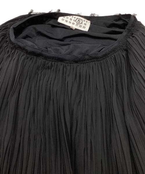 MM6 Maison Margiela（エムエムシックスメゾンマルジェラ）MM6 Maison Margiela (エムエムシックス メゾンマルジェラ) プリーツロングスカート S52MI0009 ブラック サイズ:Sの古着・服飾アイテム