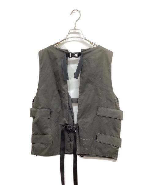 meanswhile（ミーンズワイル）meanswhile (ミーンズワイル) High Density Gabardine Split Vest MW-JKT21108 オリーブ サイズ:FREEの古着・服飾アイテム