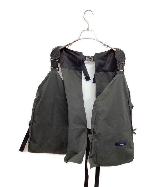 meanswhile（ミーンズワイル）meanswhile (ミーンズワイル) High Density Gabardine Split Vest MW-JKT21108 オリーブ サイズ:FREEの古着・服飾アイテム