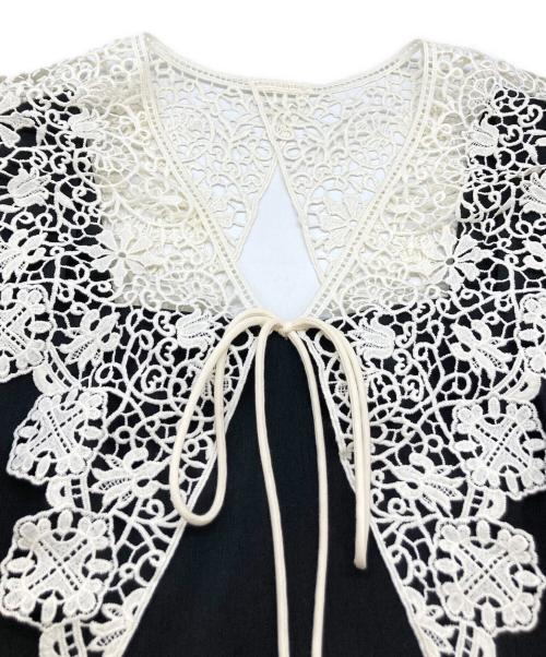 Rirandture（リランドチュール）Rirandture (リランドチュール) レーシーカラーワンピース 84265340 ブラック サイズ:2の古着・服飾アイテム