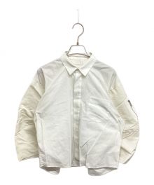sacai（サカイ）の古着「Cotton Poplin x Nylon Twill Shirt 24-07380」｜アイボリー