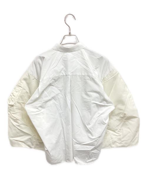 sacai（サカイ）sacai (サカイ) Cotton Poplin x Nylon Twill Shirt 24-07380 アイボリー サイズ:1の古着・服飾アイテム