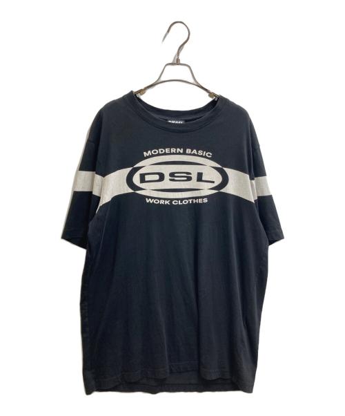 DIESEL（ディーゼル）DIESEL (ディーゼル) プリントTシャツ ブラック サイズ:Lの古着・服飾アイテム