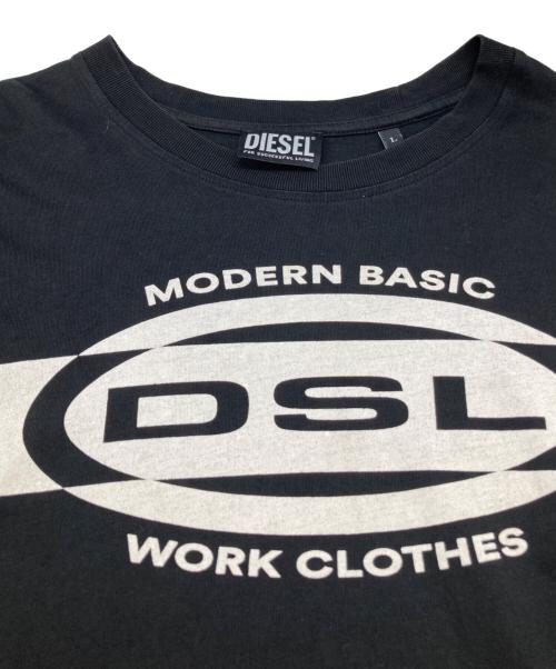 DIESEL（ディーゼル）DIESEL (ディーゼル) プリントTシャツ ブラック サイズ:Lの古着・服飾アイテム