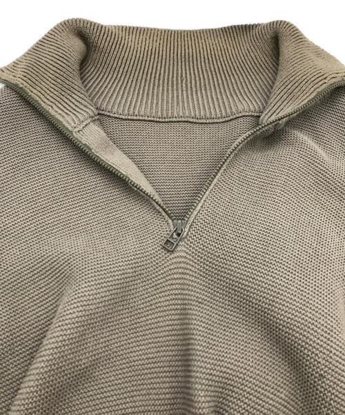 crepuscule（クレプスキュール）crepuscule (クレプスキュール) ハーフジップニット 2004-001 20AW オリーブ サイズ:FREEの古着・服飾アイテム