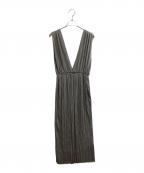 beautiful peopleビューティフルピープル）の古着「metalic jersey pleats dress 1825104003」｜シルバー