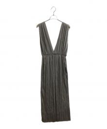 beautiful people（ビューティフルピープル）の古着「metalic jersey pleats dress 1825104003」｜シルバー