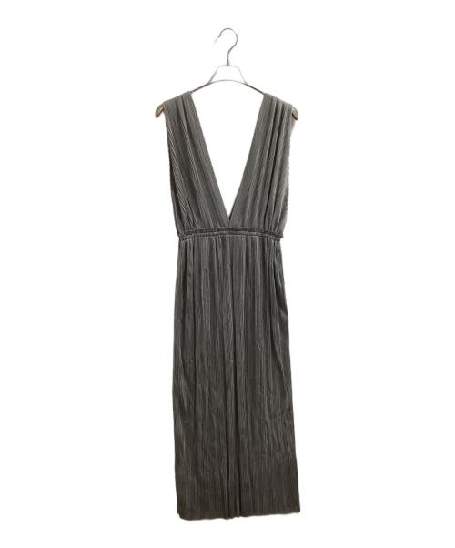 beautiful people（ビューティフルピープル）beautiful people (ビューティフルピープル) metalic jersey pleats dress 1825104003 シルバー サイズ:38の古着・服飾アイテム