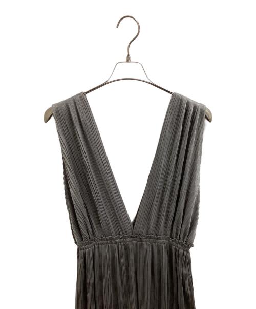 beautiful people（ビューティフルピープル）beautiful people (ビューティフルピープル) metalic jersey pleats dress 1825104003 シルバー サイズ:38の古着・服飾アイテム