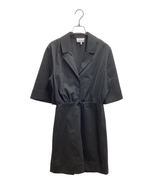 GANNI（ガニー）GANNI (ガニー) Stretch Stripe Mini Dress ブラック サイズ:36の古着・服飾アイテム