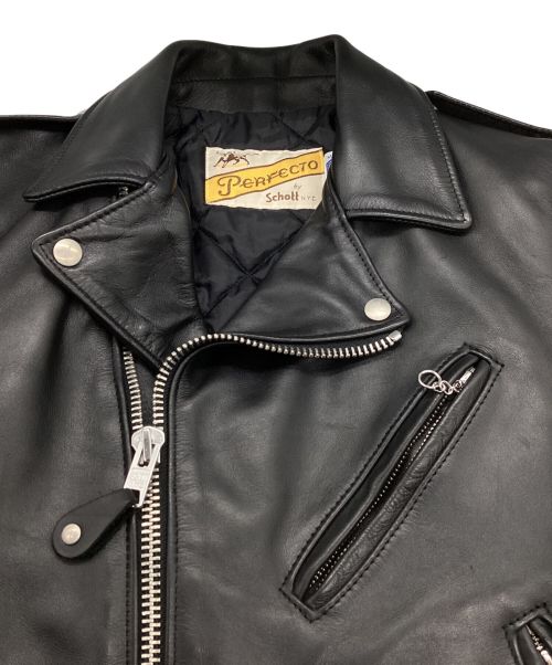 Schott（ショット）Schott (ショット) PERFECTOワンスターライダースレザージャケット 復刻 613 ワンスター 牛タグ ブラック サイズ:34の古着・服飾アイテム