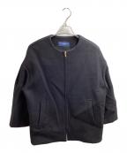 SHIPSシップス）の古着「Bellandi SUPER130 Cocoon Short coat Black /  コクーンショートコート ベルダンディー スーパー130 ブラック / 314-15-0612」｜ブラック