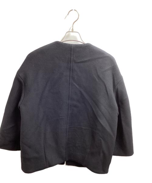 SHIPS（シップス）SHIPS (シップス) Bellandi SUPER130 Cocoon Short coat Black /  コクーンショートコート ベルダンディー スーパー130 ブラック / 314-15-0612 ブラック サイズ:36の古着・服飾アイテム