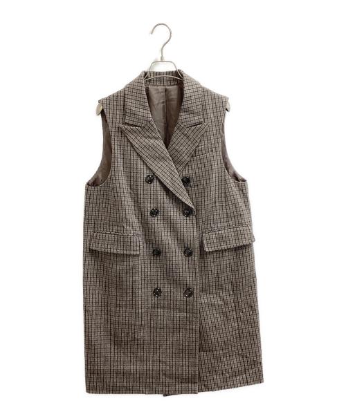 Diagram（ダイアグラム）Diagram (ダイアグラム) テーラーミニワンピース / 03224 31105-00 ブラウン サイズ:36の古着・服飾アイテム