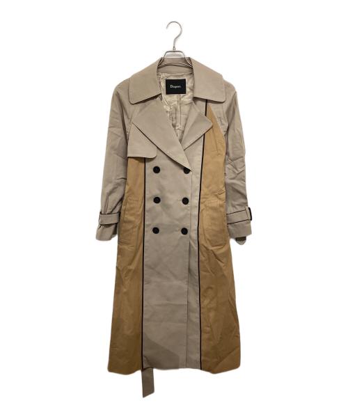 Diagram GRACE CONTINENTAL（ダイアグラム グレースコンチネンタル）Diagram GRACE CONTINENTAL (ダイアグラム グレースコンチネンタル) 配色トレンチコート 3936 2169-0 ブラウン サイズ:36の古着・服飾アイテム