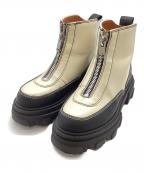 GANNIガニー）の古着「フロントジップアンクルブーツ」｜アイボリー