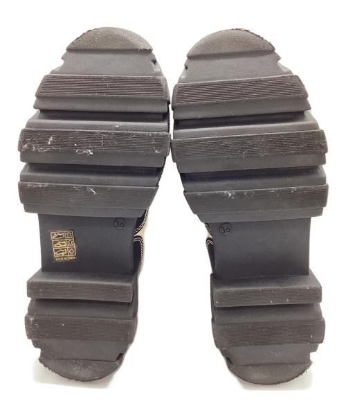 GANNI（ガニー）GANNI (ガニー) フロントジップアンクルブーツ アイボリー サイズ:36の古着・服飾アイテム