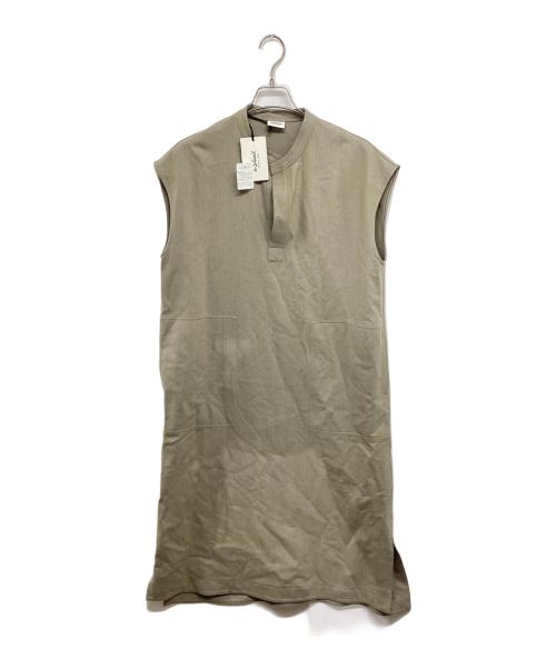 LE GLAZIK（ル グラジック）LE GLAZIK (ル グラジック) ウーレンフランネル スキッパーワンピース LG-G0041 WFT ベージュ サイズ:36の古着・服飾アイテム