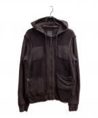 MARITHE+FRANCOIS GIRBAUDマリテフランソワジルボー）の古着「パッチワークジップパーカー」｜ブラウン